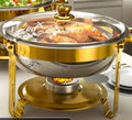 Chafing dish round gold 6Qt
