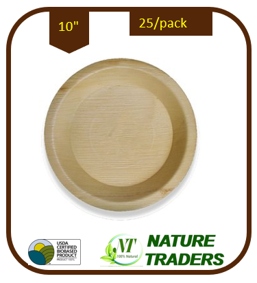 Palm/Areca leaf Round standard Plates (10")