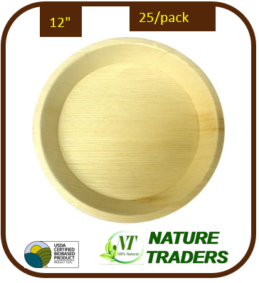 Palm/Areca leaf Round standard Plates (12")