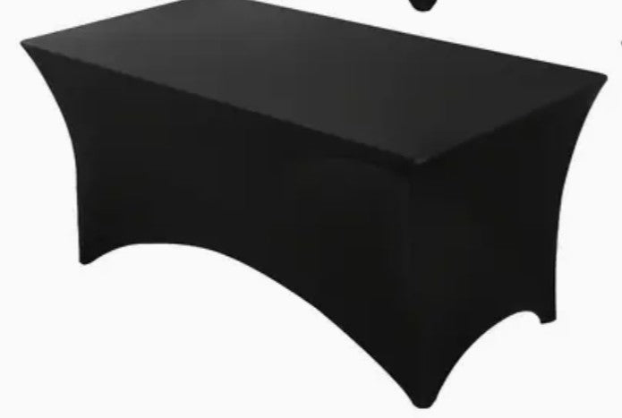 6Ft. Banquet Table cover Black