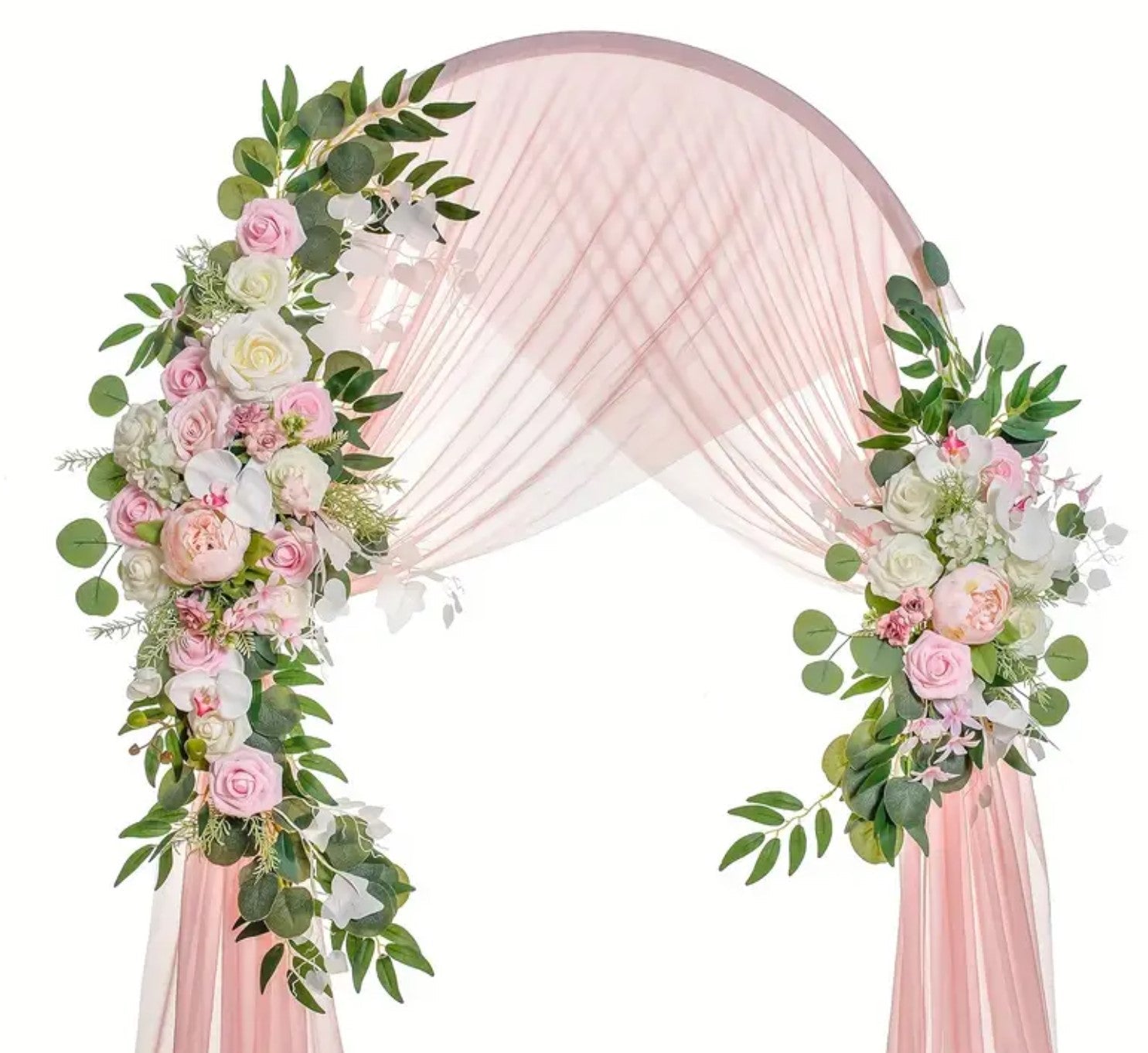 Elegant Artificial Flower Swags -pink-2pcs