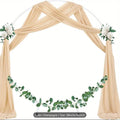 Large Champagne Fabric Drapes Backdrop Curtain