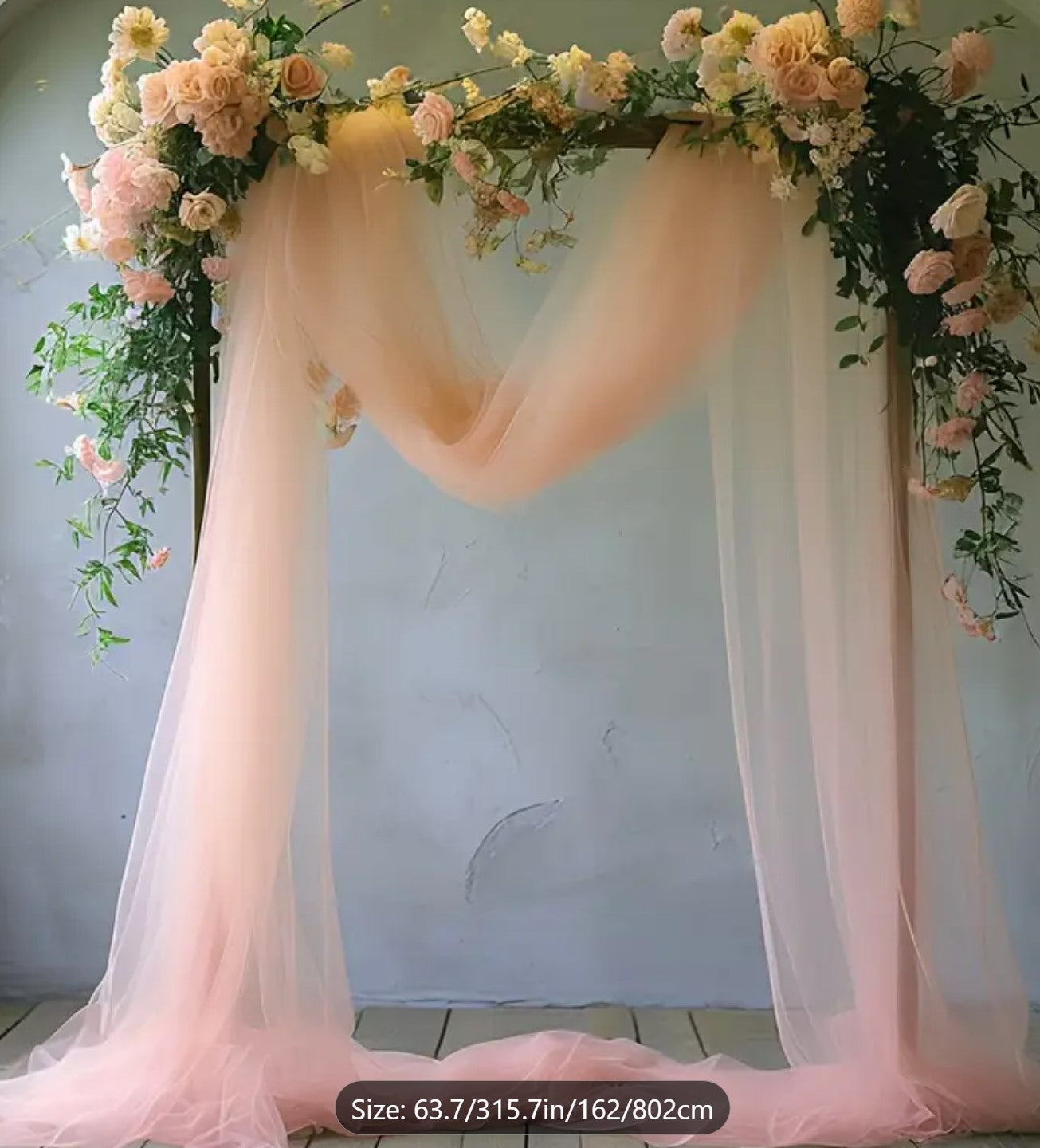 Elegant Dirty pink Wedding Arch Curtain