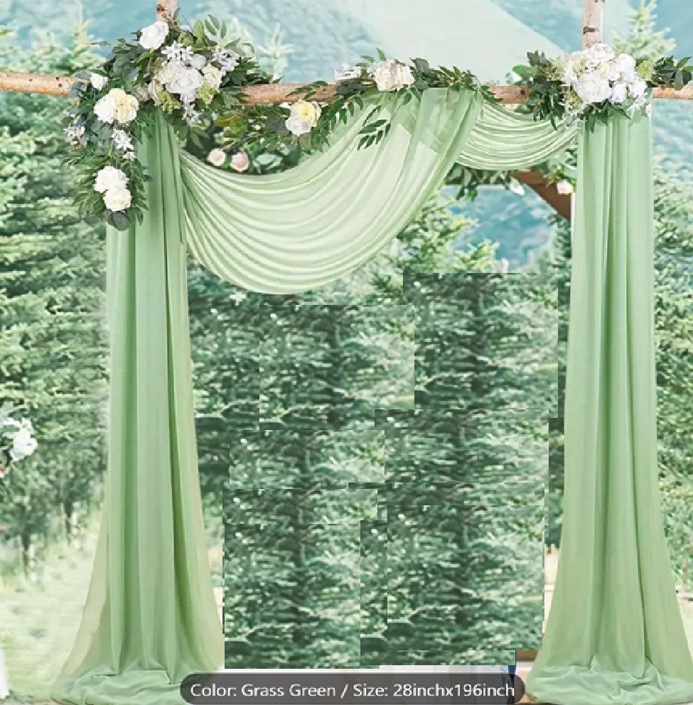 Green Wedding Arch Curtain