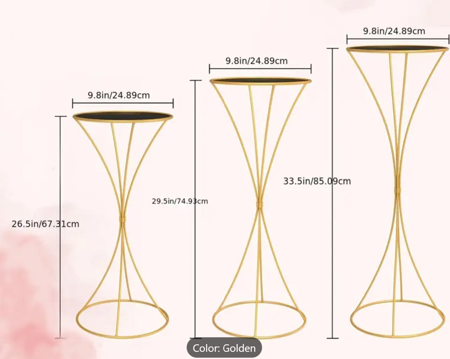 Metal Cake Stand - 3pcs