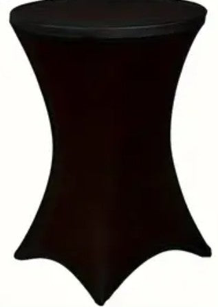 102” High Top Cocktail Table cover black