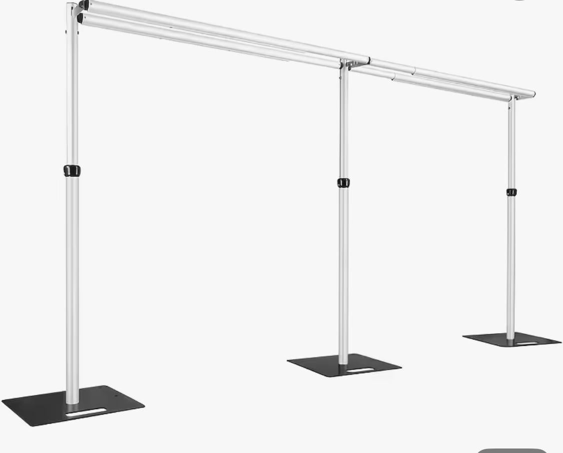 Backdrop Double cross bar 10x20 adj.