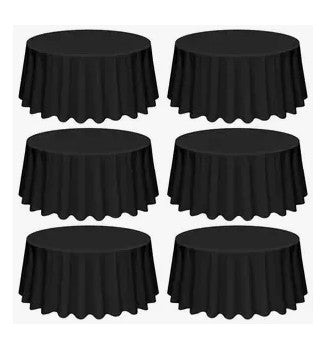 4Ft. Round Table Cloth Black